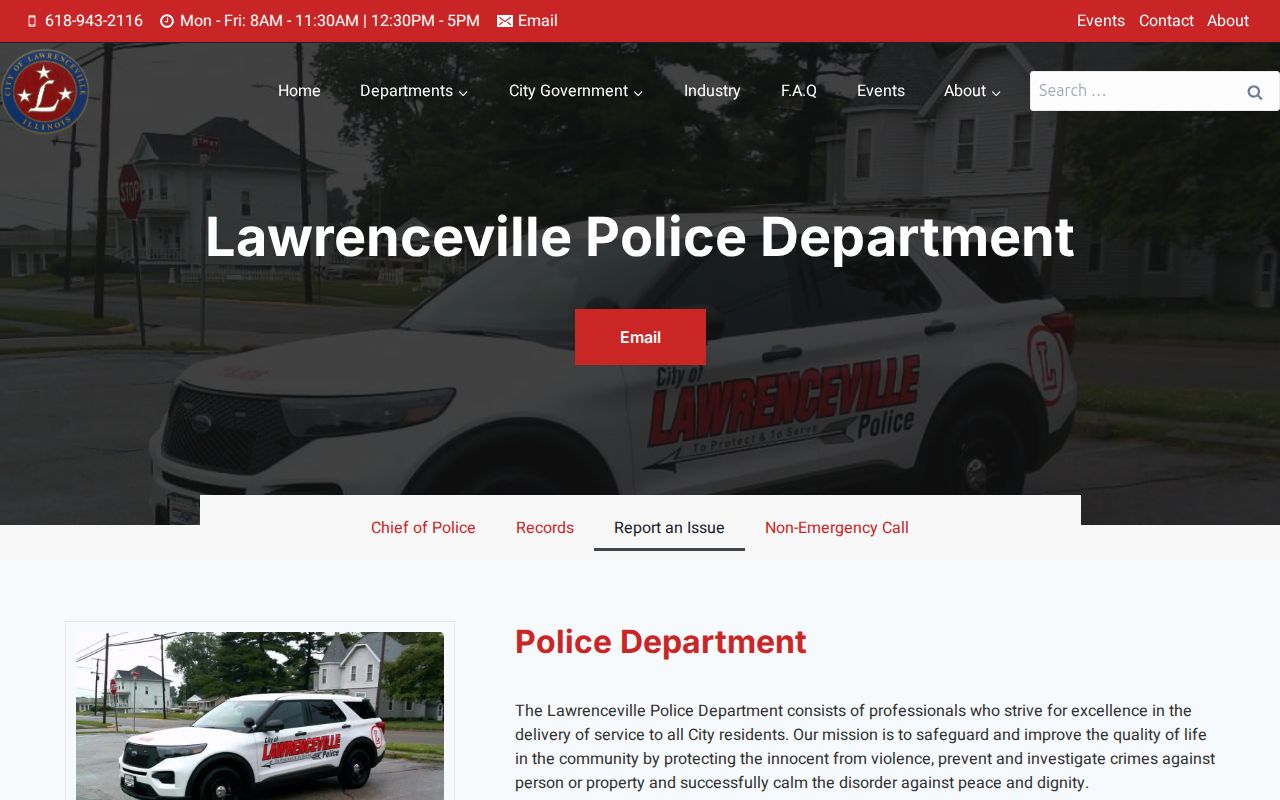 Official Lawrenceville Police Department contact and records page